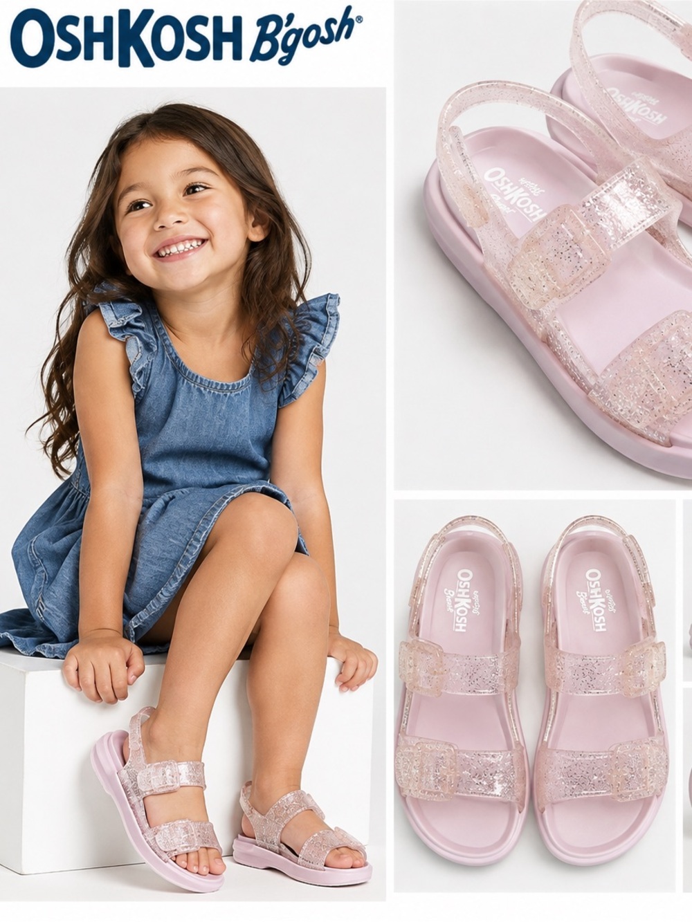 OshKosh B'gosh Jelly Sandals with Glitter Straps